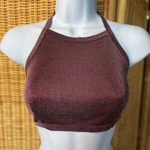 Elegant Halter Neck Bralette - Purple